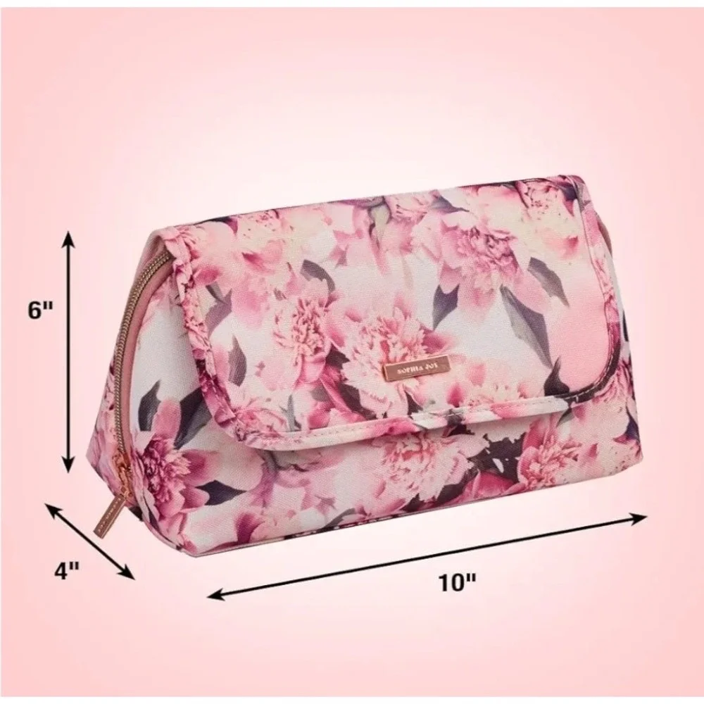 Sophia Art‎ Pink Peony Floral Travel Hanging Toiletry Makeup Organizer Bag